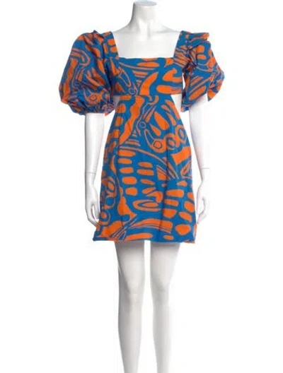 Pre-owned Alexis Printed Mini Dress In Multi