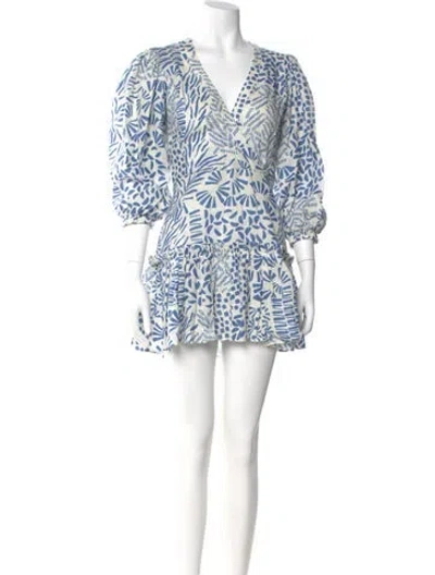 Pre-owned Alexis Printed Mini Dress In Multi