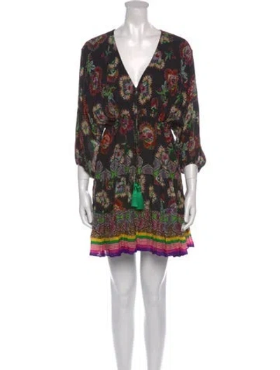 Pre-owned Alexis Printed Mini Dress In Multi