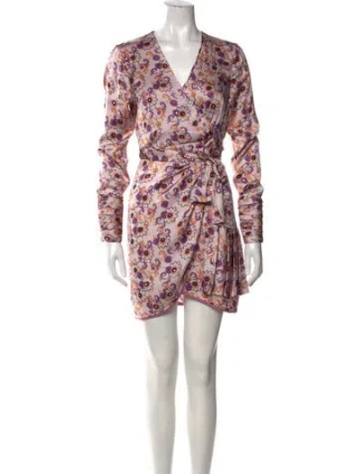 Pre-owned Alexis Printed Mini Dress In Multi