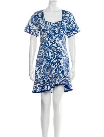 Pre-owned Alexis Printed Mini Dress In Multi