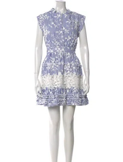 Pre-owned Alexis Printed Mini Dress In Multi