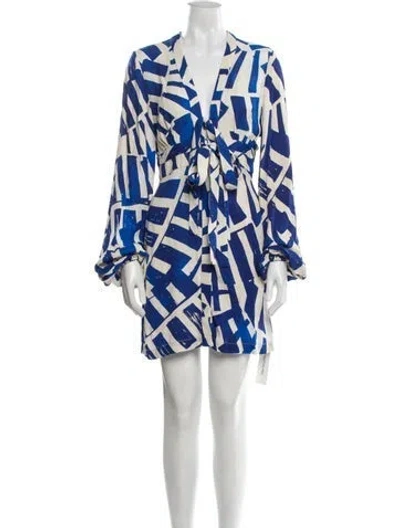 Pre-owned Alexis Printed Mini Dress In Multi