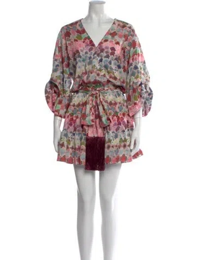 Pre-owned Alexis Printed Mini Dress In Multi