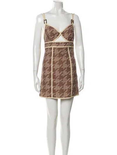 Pre-owned Alexis Printed Mini Dress In Multi