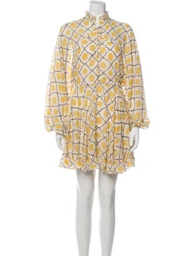 Pre-owned Alexis Printed Mini Dress In Multi