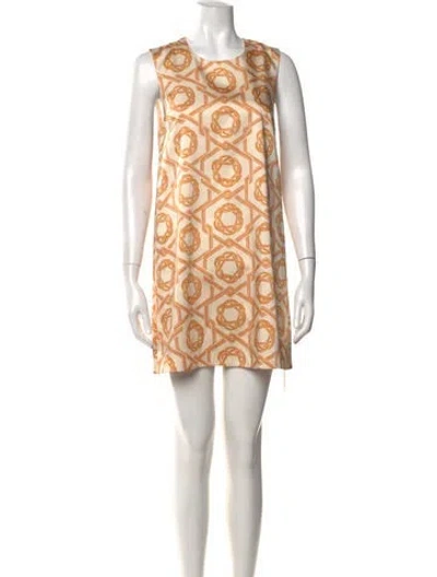 Pre-owned Alexis Printed Mini Dress In Multicolor
