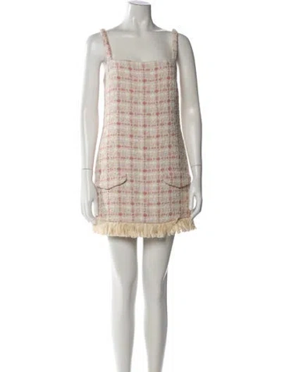 Pre-owned Alexis Printed Mini Dress In Neutral