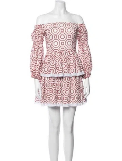 Pre-owned Alexis Printed Mini Dress In Neutral