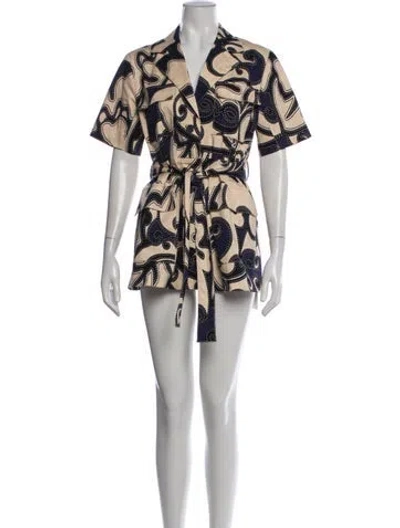 Pre-owned Alexis Printed Mini Dress In Neutrals