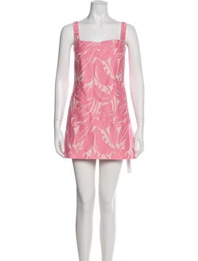 Pre-owned Alexis Printed Mini Dress In Pink