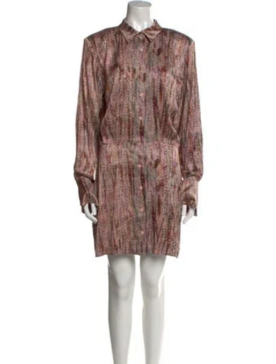 Pre-owned Alexis Printed Mini Dress In Pink