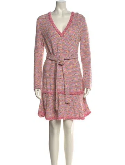 Pre-owned Alexis Printed Mini Dress In Pink