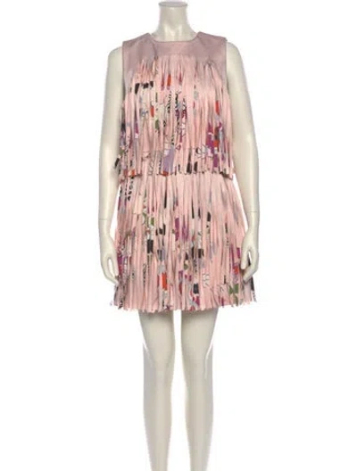Pre-owned Alexis Printed Mini Dress In Pink