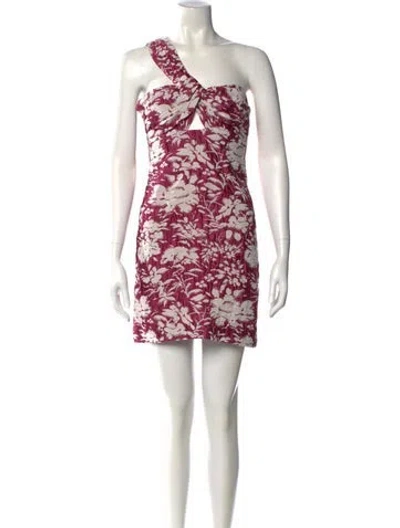 Pre-owned Alexis Printed Mini Dress In Pink