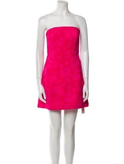 Pre-owned Alexis Printed Mini Dress In Pink
