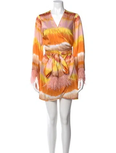 Pre-owned Alexis Printed Mini Dress In Pink