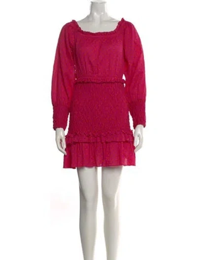Pre-owned Alexis Printed Mini Dress In Pink