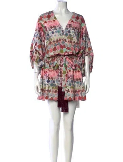 Pre-owned Alexis Printed Mini Dress In Pink