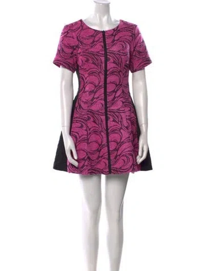 Pre-owned Alexis Printed Mini Dress In Purple