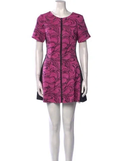 Pre-owned Alexis Printed Mini Dress In Purple