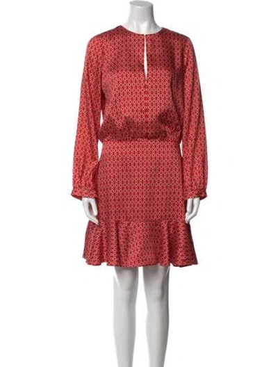 Pre-owned Alexis Printed Mini Dress In Red