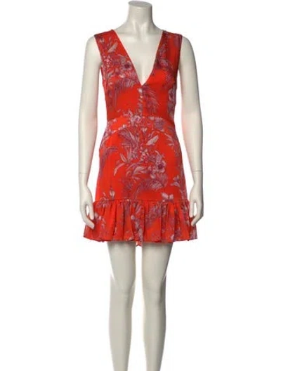 Pre-owned Alexis Printed Mini Dress W/ Tags In Multi
