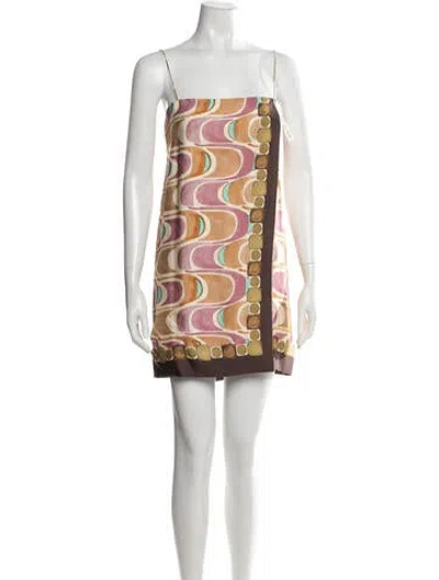 Pre-owned Alexis Printed Mini Dress W/ Tags In Multicolor