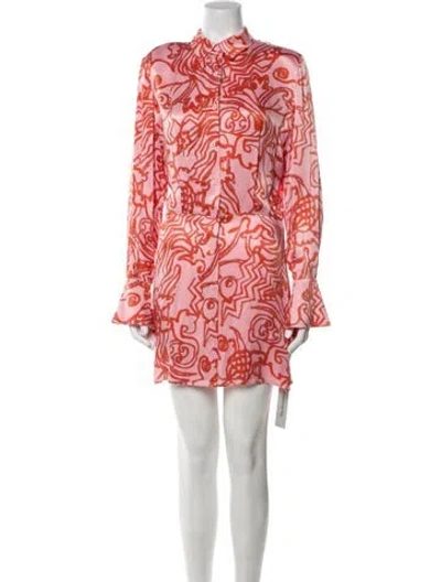 Pre-owned Alexis Printed Mini Dress W/ Tags In Pink