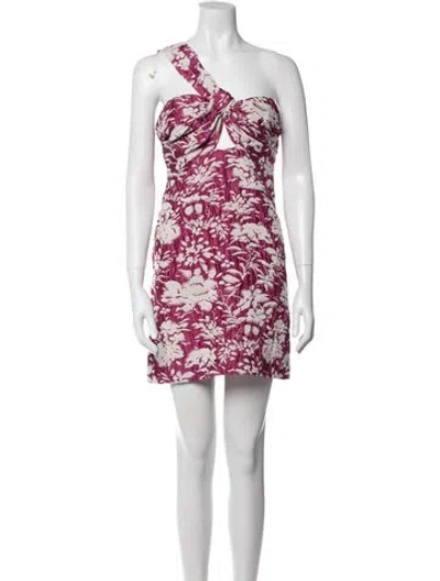 Pre-owned Alexis Printed Mini Dress W/ Tags In Pink