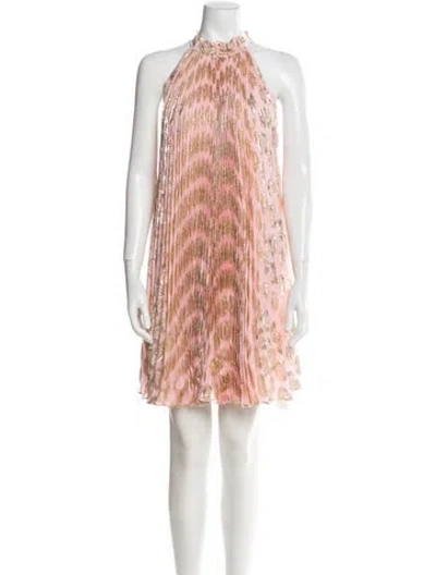 Pre-owned Alexis Printed Mini Dress W/ Tags In Pink