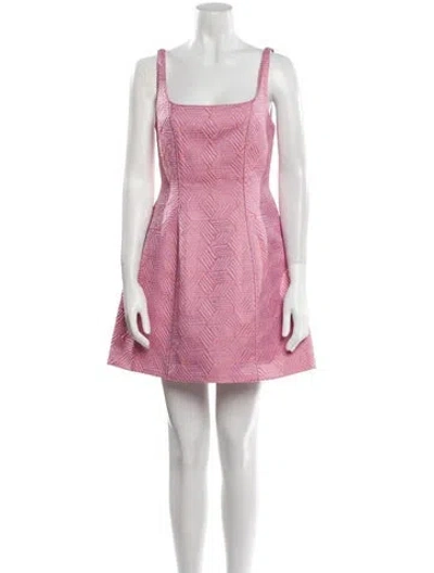 Pre-owned Alexis Printed Mini Dress W/ Tags In Pink
