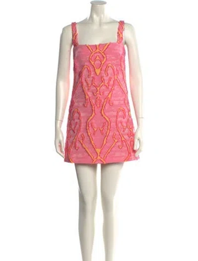 Pre-owned Alexis Printed Mini Dress W/ Tags In Pink