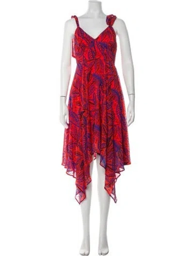 Pre-owned Alexis Printed Mini Dress W/ Tags In Red