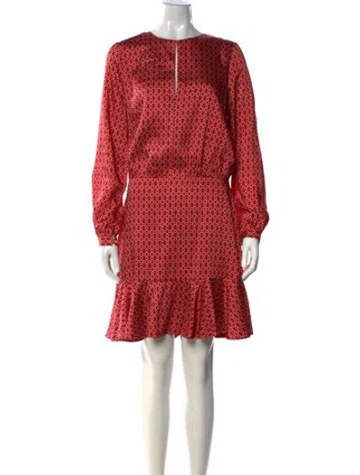 Pre-owned Alexis Printed Mini Dress W/ Tags In Red