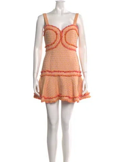 Pre-owned Alexis Printed Mini Dress W/ Tags In Yellow