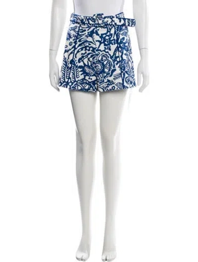 Pre-owned Alexis Printed Mini Shorts In Blue