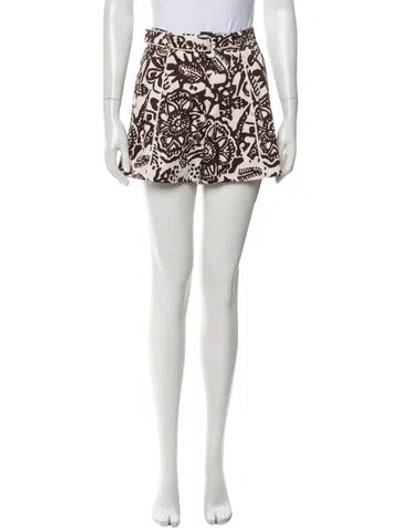 Pre-owned Alexis Printed Mini Shorts In Brown
