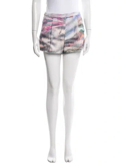 Pre-owned Alexis Printed Mini Shorts In Neutral