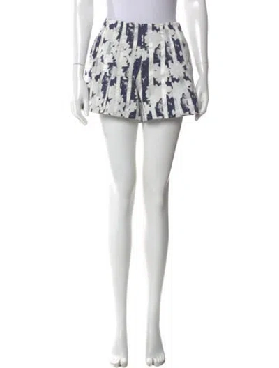 Pre-owned Alexis Printed Mini Shorts W/ Tags In White