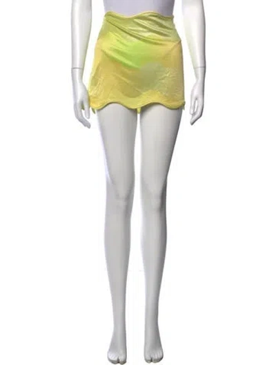Pre-owned Alexis Printed Mini Skirt In Green