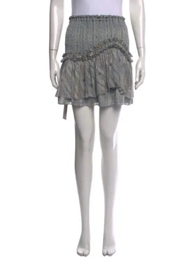 Pre-owned Alexis Printed Mini Skirt In Neutral