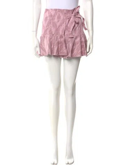 Pre-owned Alexis Printed Mini Skirt In Pink
