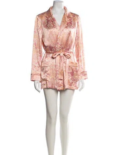 Pre-owned Alexis Printed Pajamas In Pink