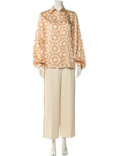 Pre-owned Alexis Printed Pant Set In Neutral