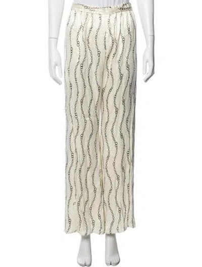 Pre-owned Alexis Printed Pants In Neutral