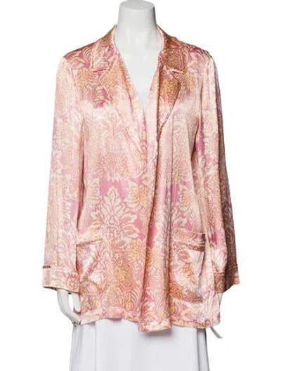 Pre-owned Alexis Printed Robe In Multi
