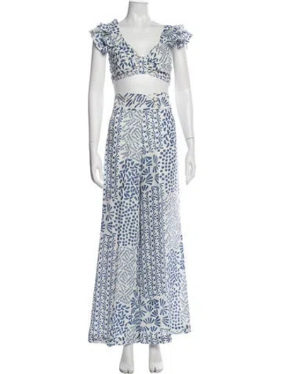 Pre-owned Alexis Printed Ruffle Embellishment Set