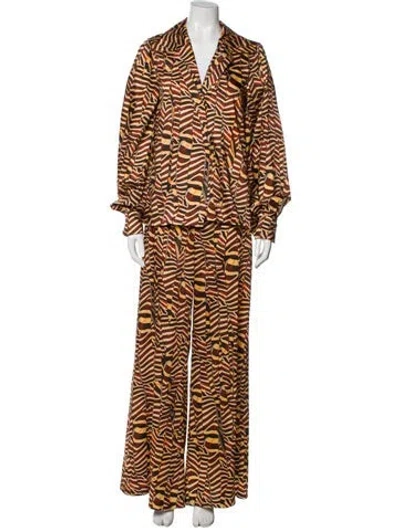 Pre-owned Alexis Printed Set In Neutral