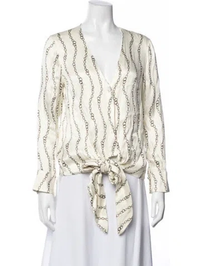 Pre-owned Alexis Printed Set In Neutral